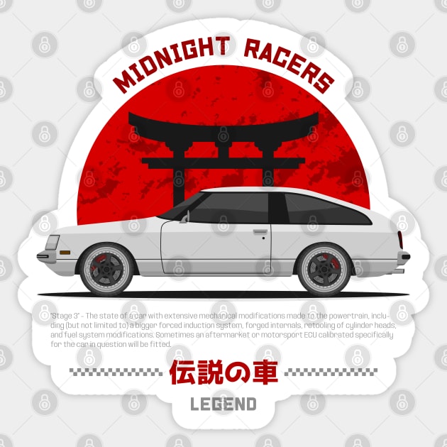 Tuner White Celica MK2 JDM Sticker by GoldenTuners